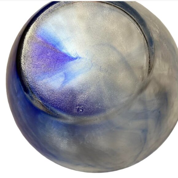 Bormioli Rocco Murano Cobalt Blue Swirl Vintage Art Glass Blue N Clear Glass EUC - Picture 5 of 6